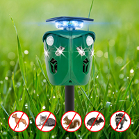 X-Pest ar16 Répulsif solaire pour animaux à ultrasons à 360 degrés Répulsif pour cerfs à flamme avec capteur de mouvement
