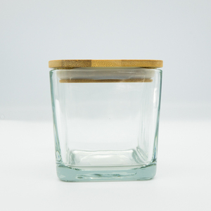 52Mm 91Mm Container Wit Laser Cắt In Vuông Tre Bao Gồm Nắp Đậy Với Vòng Silicone Cho 10/16 Oz Nến Lọ Bia Có Thể Thủy Tinh - Product Image 2