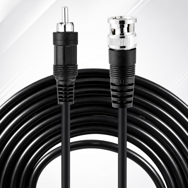 BNC to RCA Adapter Cable RCA Male to BNC Male Composite Video Connector Cable for CCTV Camera System