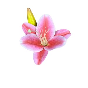 Fleur artificielle en soie de lys, taille moyenne, imperméable, pour mariage, décoration intérieure, accessoires de photographie - Product Image 5