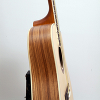 Natural Color Customized for Sale Cutaway Acoustic Guitar