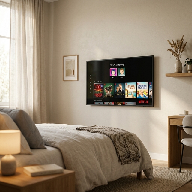 32 Inch Frameless Smart LED TV DC 12V Display with HD Resolution 50Hz and Wide Screen Support for Indoor Use
