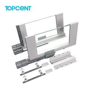 Topcent nuovo pannello laterale in vetro Desgin cassettiere sistemi doppia parete cassetto della cucina scivolo - Product Image 2