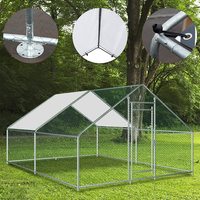 États-Unis en STOCK livraison directe grand métal 3*4M poulailler poulailler lapins Habitat Walkin volaille Cage poule courir maison