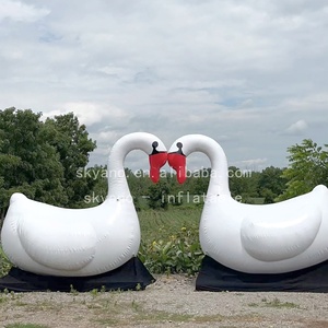 Modèle de <span class=keywords><strong>cygne</strong></span> blanc gonflable géant, simulation d'animal, décoration publicitaire - Product Image 4