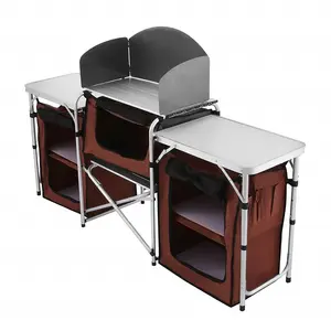 YILU-mesa plegable para exteriores, mesa portátil para acampar, armario de cocina, Picnic, armario de cocina