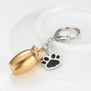 LLavero de botella de Perfume de aleación con logotipo personalizado, colgante de garra de <span class=keywords><strong>perro</strong></span> y cenizas de mascotas, llavero Urnum elegante para ataúdes y urnas de mascotas - Product Image 5