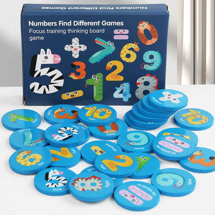 Educational Memory Match Games - Solid Wood Montessori Toys