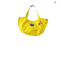 Sac fourre-tout en toile en forme de banane, sac à main mignon de dessin animé, sac à bandoulière quotidien pour femme, sac en toile à motif de fruits Kawaii