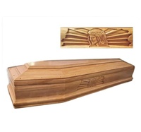 Suministros funerarios Fabricantes de fábrica Ataúd de madera personalizado sin pintar ataúdes y ataúdes de tamaño de grabado personalizado
