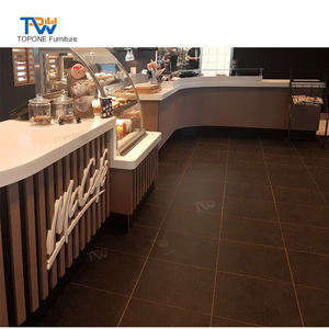 Mostrador de Barra para Cafetería <span class=keywords><strong>MC</strong></span> Donald de Diseño Moderno con Superficie Sólida y Exhibición - Product Image 4