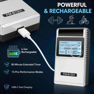 Alat Stimulasi Otot 4 Saluran TENS Unit 8 Pad Mesin EMS Profesional untuk Pemulihan Pasca-Latihan Atlet dan Aktivasi Otot - Product Image 4