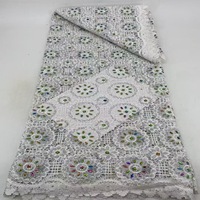 Nouveau haut de gamme africain 100% coton robe accessoires pur tissu brodé strass dentelle pour chaussures de mariage Textiles de maison