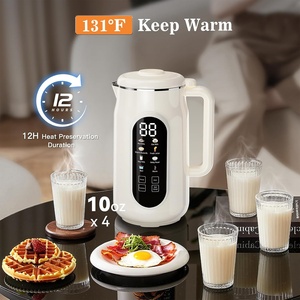 Machine automatique électrique pour la préparation de lait de soja, soupes chaudes, et boissons végétales (noix, amandes) – Mixeur chauffant pour lait de soja - Product Image 5