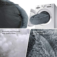 Coussin pour animaux de compagnie en peluche doux beignet lit pour chien lavable apaisant doux camas para perros grand luxe personnalisé chat chien lit pour animaux de compagnie