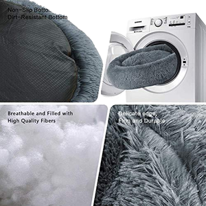 Pet Cushion Plush Soft Donut Dog <strong>Bed</strong> Washable Calming Soft <strong>Camas</strong> Para Perros Large Custom Luxury Cat Dog Pet <strong>Bed</strong> - Product Image 2
