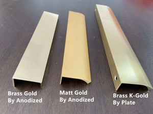 MLP41 Lemari Peralatan Aluminium Profil Hitam Perunggu Coklat Pintu Kabinet Pull Edge Menangani - Product Image 6