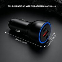 Chargeur allume-cigare 12/24V avec port mâle DC et double ports USB pour Starlink Mini