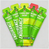 Emballage personnalisé en sachet, emballage thermoscellable pour gel énergétique, pochette plate en aluminium en forme de bouteille
