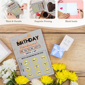 บัตรขูดรางวัลสุขสันต์วันเกิดแบบกำหนดเอง บัตรขูดรางวัล บัตรขูดรางวัลแบบกำหนดเอง บัตรขูดโปรโมชั่น บัตรขูดสำหรับงานปาร์ตี้ - Product Image 2