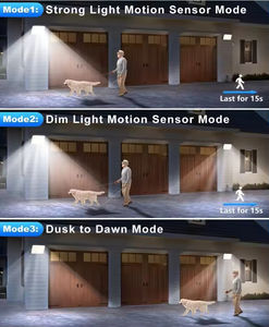 Açık güneş lambası 172led 3-mode hareket sensörü açık hava aydınlatması uzaktan kumanda ile IP65 su geçirmez LED bahçe garaj için Solar lamba - Product Image 4