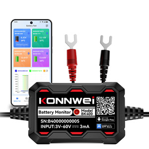 เครื่องตรวจสอบแบตเตอรี่ไร้สาย KONNWEI BK400 ปี 2026 บลูทูธ <span class=keywords><strong>5.2</strong></span> 6V 12V 24V 48V เครื่องมือทดสอบสภาพแบตเตอรี่รถยนต์ พร้อม GPS สำหรับ Android IOS - Product Image 1
