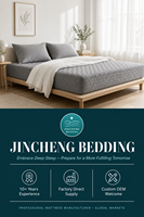 Matelas en mousse haute densité respirant, tricot nid d'abeille gris, taille King Queen, vente en gros OEM