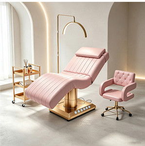 Factory Wholesale Modern Curved Electric Adjustable Foldable Treatment <b>Table</b> Luxury Spa Massage Bed 3 CE Motor for Beauty Salon - Product Image 1