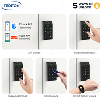Tediton Tuya TTlock App Tarjeta RFID Locker Lock Tarjeta de código electrónico inteligente Cerradura de gabinete para gimnasio Fitness Piscina Oficina Hotel