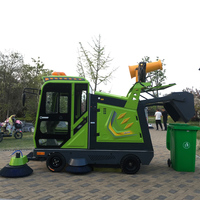 Balayeuse de voirie électrique autoportée SP-Wolf Warrior4 avec bac à poussière auto-vidant, cabine fermée et lavage haute pression