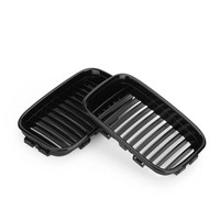 Sepasang kisi ginjal kisi depan hitam mengkilap, untuk BMW 3 Series E36 M3 1992-1996