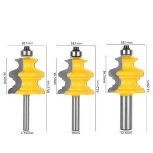 Slim Waist Armrest Milling Cutter 1-7/16 In Cutting Length Tungsten Carbide Single Flute For Cabinet Molding <b>Engraving</b> - Product Image 3