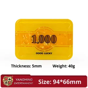 Fichas de Póker <span class=keywords><strong>VIP</strong></span> Rectangulares de Acrílico Personalizadas con Protección UV Anti-Falsificación, Venta Directa de Fábrica - Product Image 4