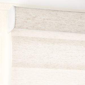 Stores enrouleurs zébrés occultants de style naturel, motorisés, avec télécommande Wifi, stores électriques zébrés pour fenêtres - Product Image 3