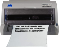 Carta carboniera NCR con alimentazione continua a 3 strati 9-1/2x11 \ "1000 conteggio immagine blu per stampanti a getto d'inchiostro/Laser a matrice di punti