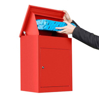 Boîte aux lettres intelligente amovible en acier, fixation murale, antirouille, étanche, antivol, avec serrure à clé, grande capacité, pour livraison résidentielle