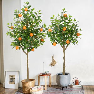 Árvore de Laranjeira <span class=keywords><strong>Artificial</strong></span> de Plástico Ecológico Durável em Vaso para Interiores, de Chão, 150-180cm, Moderna, Resistente à Água, Páscoa - Product Image 2