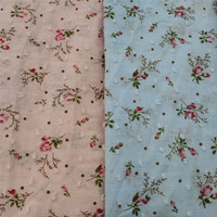 Tissu chinois de haute qualité, tissu blanc brodé Voile suisse oeillet 100% coton tissu brodé pour robe de femme/