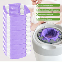 Sacs de recharge pour poubelle à couches compatibles avec Litter Locker, en HDPE imperméable, pour poubelle à couches Lock Nappy, utilisation pour bébé et sacs à déchets pour animaux de compagnie