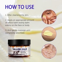 YURHERSU Skincare Beef Tallow Balm, Balsem Lemak Sapi dari Sapi yang Diberi Makan Rumput, Balsem Lemak Sapi Alami untuk Wajah