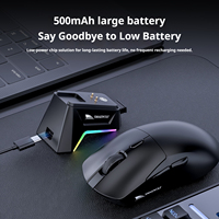 Ratón Inalámbrico para Juegos Smailwolf M3+ de Triple Modo, 12000 DPI, S205 RGB, 6 Botones Programables para PC, Portátil, Esports y Gamers