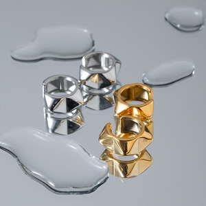 Boucles d'Oreilles en Acier Inoxydable pour <span class=keywords><strong>Femme</strong></span>, Bijouterie Plaqué Or, Tendance - Product Image 4
