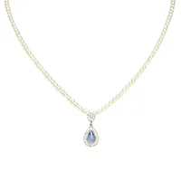 Collier ras du cou élégant en argent pur S925 avec pendentif goutte de pluie brossé et perle d'eau douce, modèle de niche pour femme