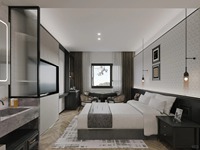 Ensembles de Chambres d'Hôtel Modernes Quality Inn : Meubles Personnalisés Écologiques et Durables pour Hôtels 5 Étoiles, Table et Bureau
