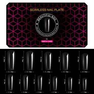 550 pièces haut de gamme boîte noire <span class=keywords><strong>ongles</strong></span> conseils Ultra-mince anti-rayures gommage pour porté à la main artificiel doigt <span class=keywords><strong>ongles</strong></span> conseils prix de gros - Product Image 3