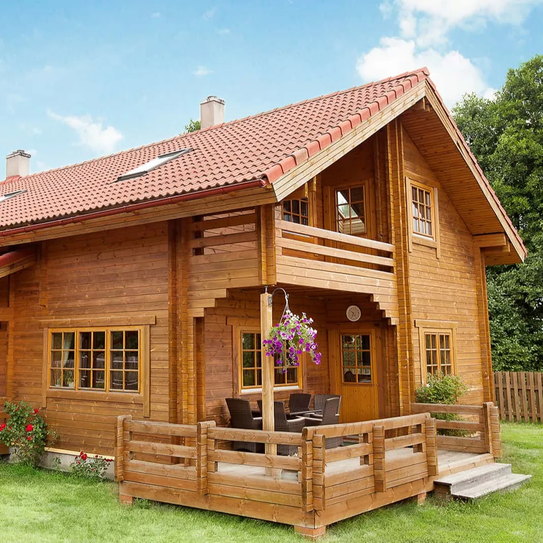Russische Kiefernholz winzige Kabine und Massivholz Wohnhaus einfach zu bauen Häuser