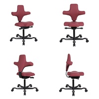 Chaise ergonomique à selle avec dossier, tabouret roulant réglable pour clinique dentaire et salon de beauté