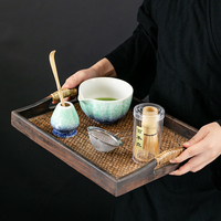 Kit de Cérémonie du Thé Matcha Japonais Traditionnel 5 Pièces en Céramique, Fouet en Bambou, Cuillère et Bols en Porcelaine – Vente Flash