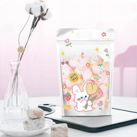 Grand sac de transport auto-scellant en forme de flocon de neige de dessin animé pour pâtisserie, engrais, aliments pour animaux, nougat, bonbons, snacks et pâtisserie
