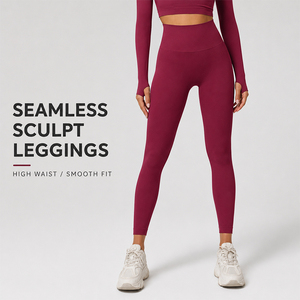 Leggings de Yoga Sin Costuras para Mujer, Cintura Alta, Control de Abdomen, Alta Elasticidad, Efecto Levanta Glúteos, Pantalones Deportivos para Gimnasio - Product Image 3
